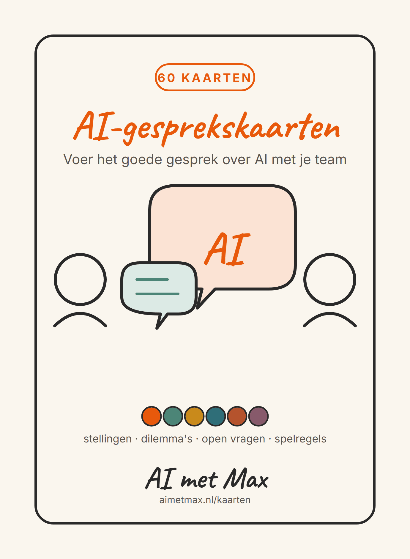 Doosje van de AI-gesprekskaarten